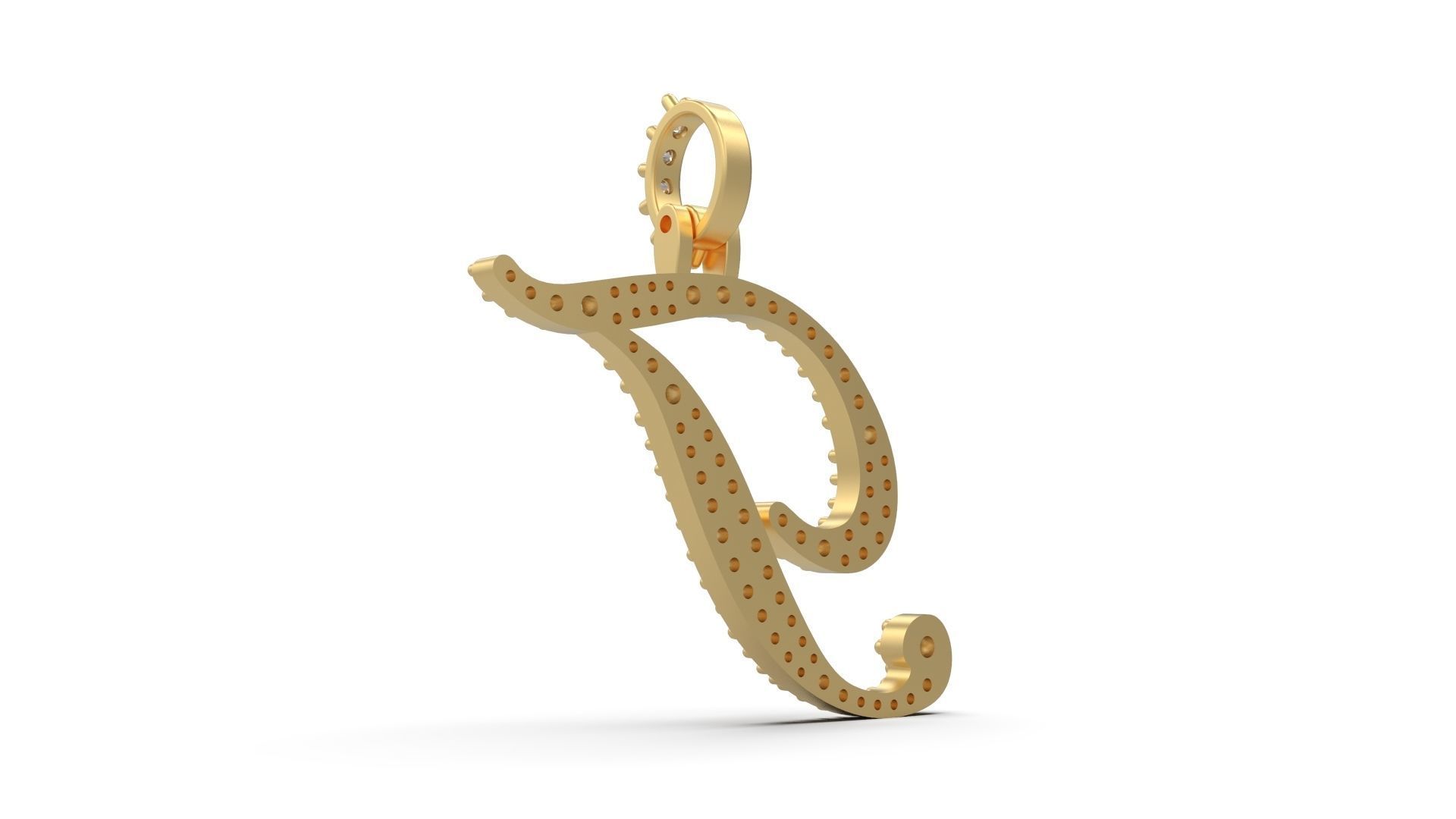 Initial Letters Pendant T 3D print model_5