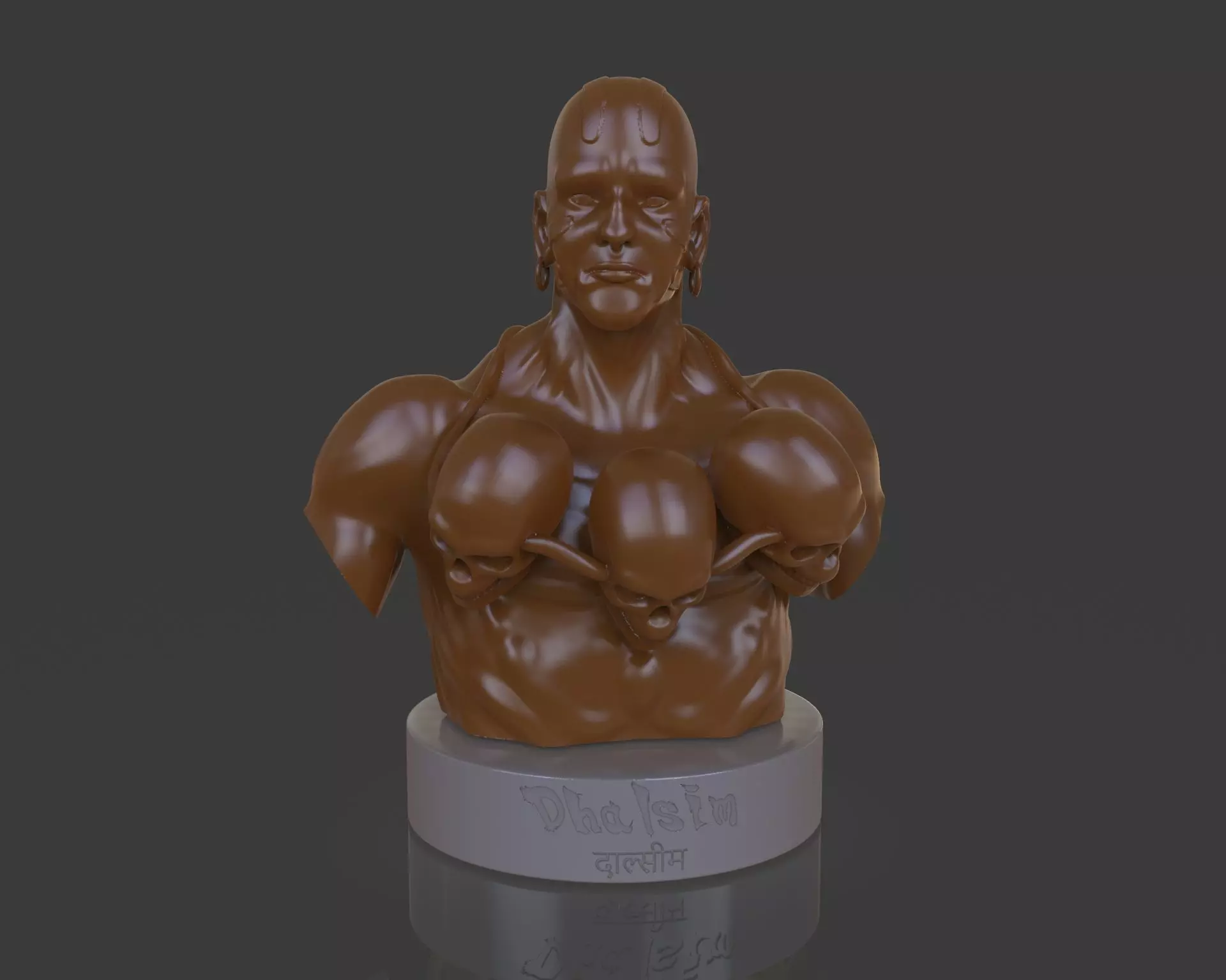 Dhalsim Bust 3D print model