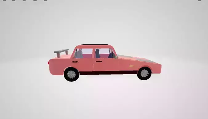 Cartoon Car Low-poly 3D model