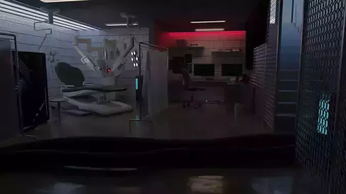Cyberpunk - The Doctor Is Ready For You Now - Complete Scene 3D model