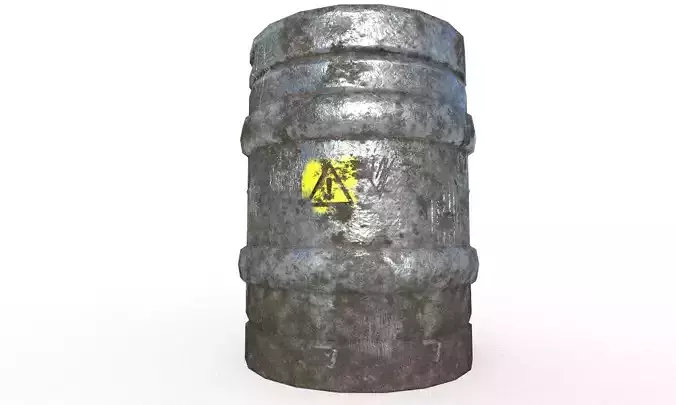 Metal beer keg lowpoly model