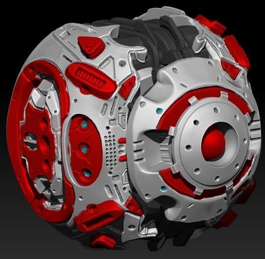 PhotoRealistic SciFi Probe 4K 3D model_2