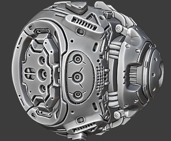 PhotoRealistic SciFi Probe 4K 3D model_4