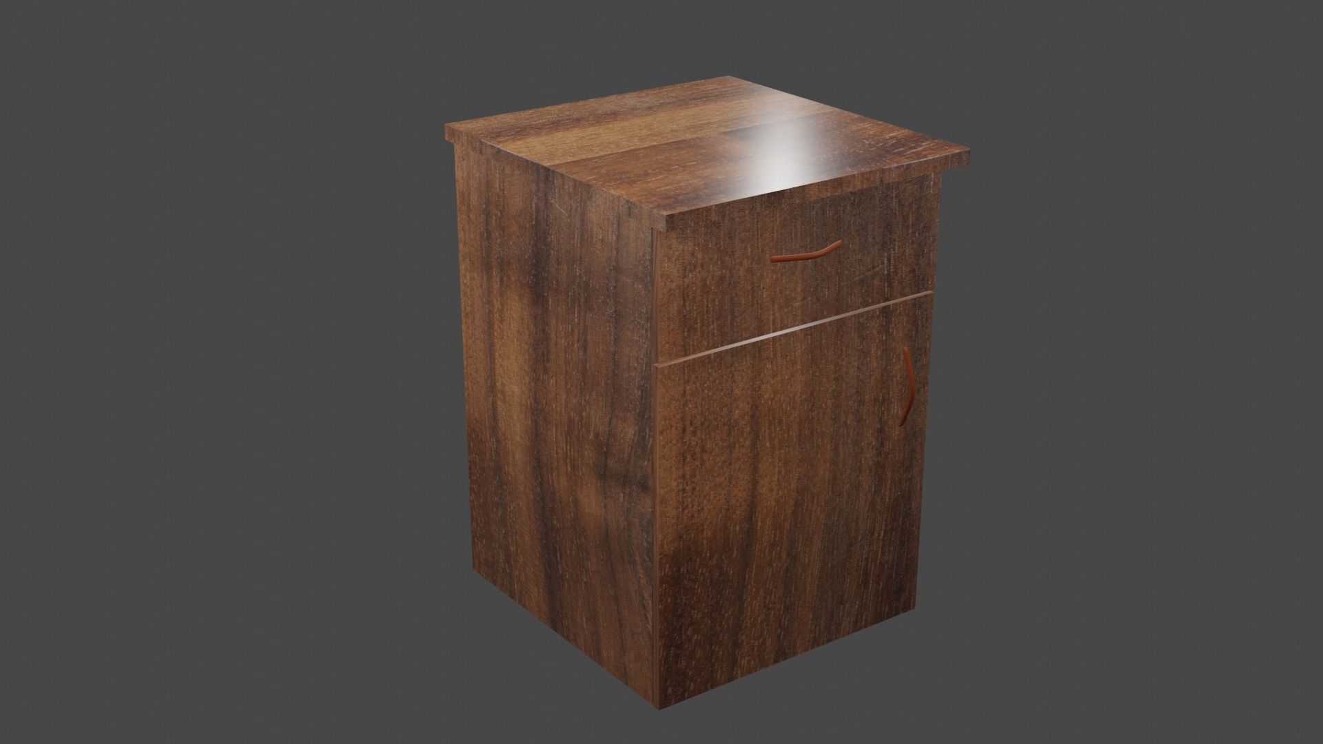 Bedside table 3D model_2
