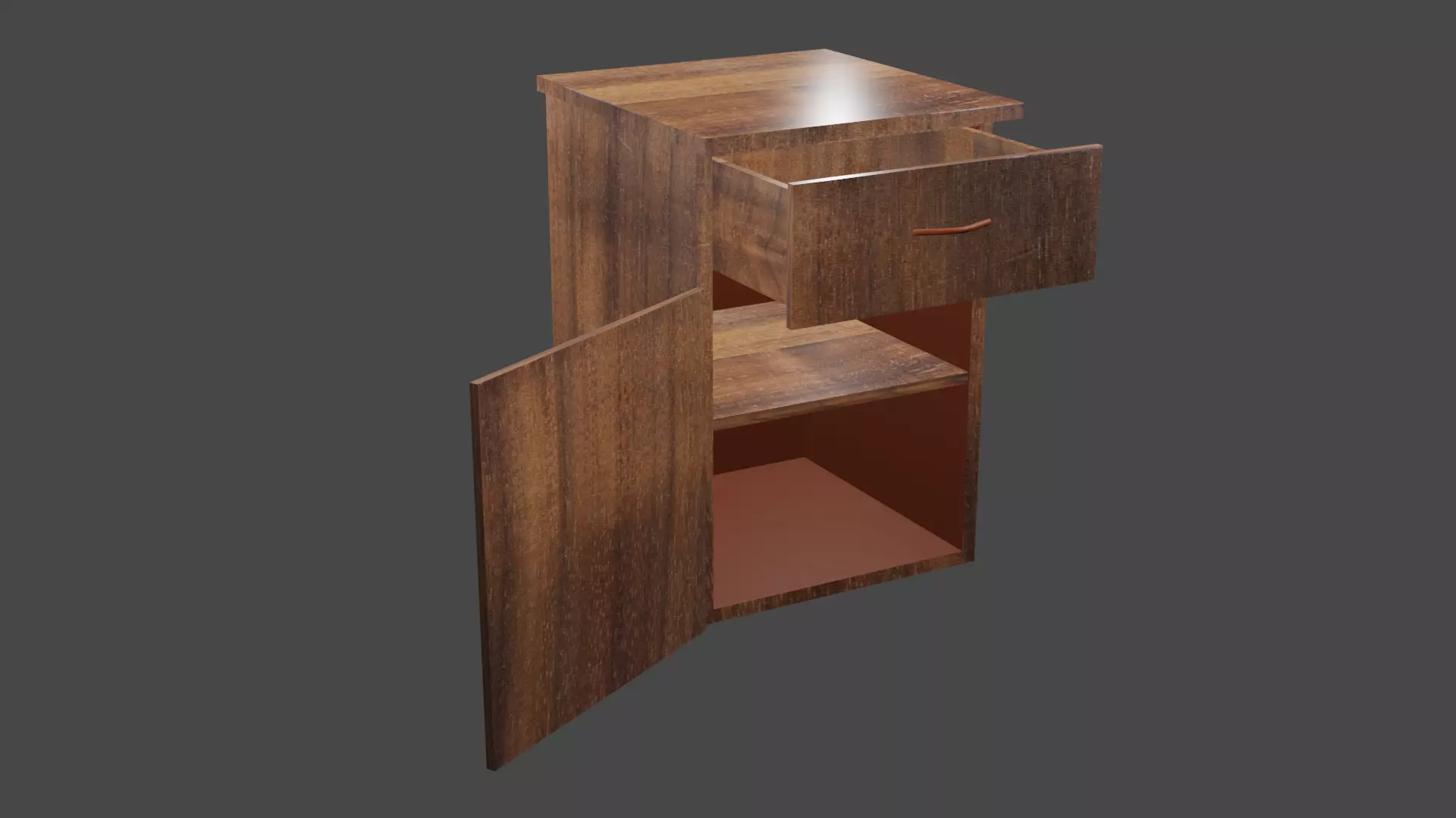 Bedside table 3D model_0