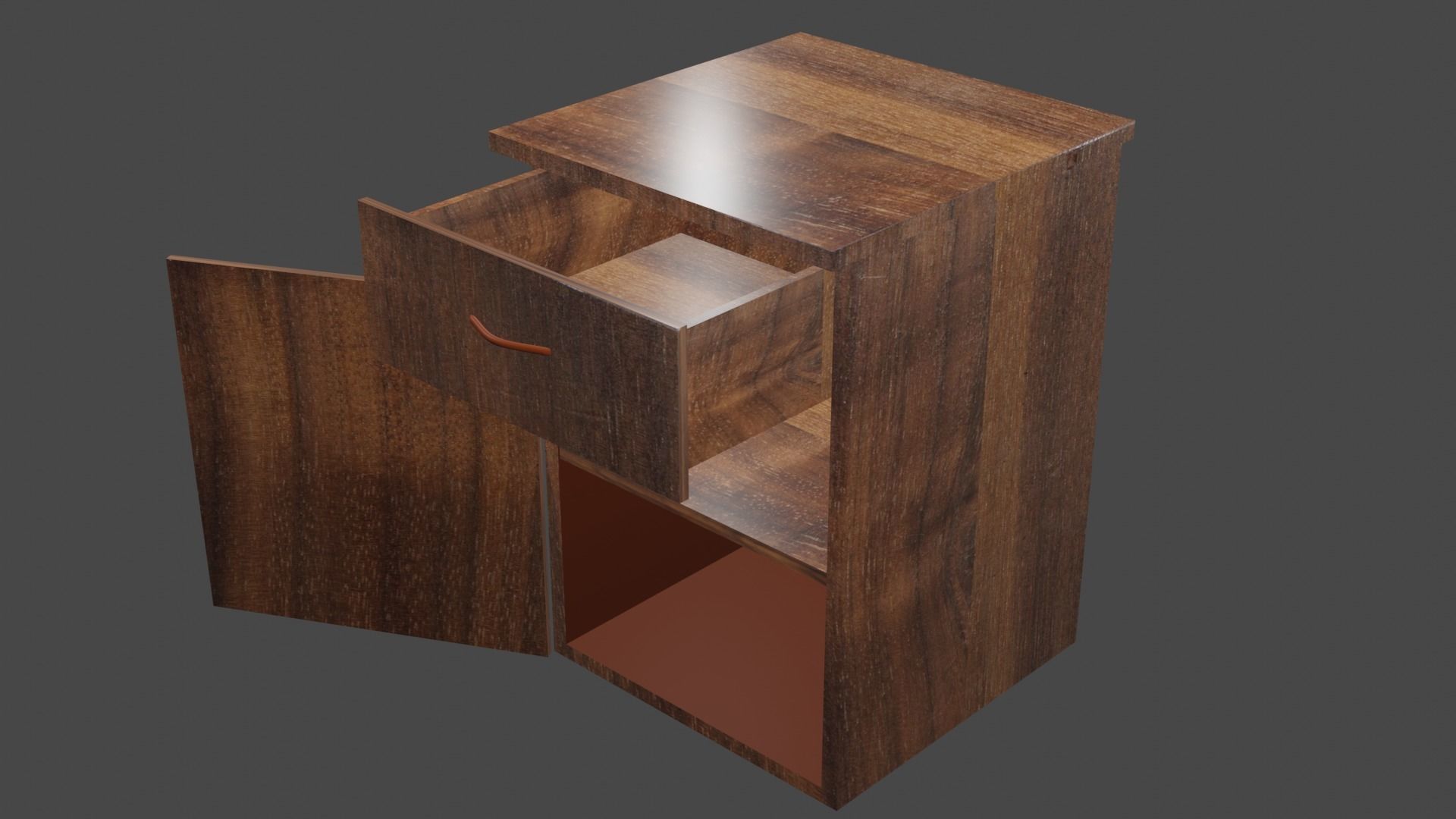 Bedside table 3D model_1