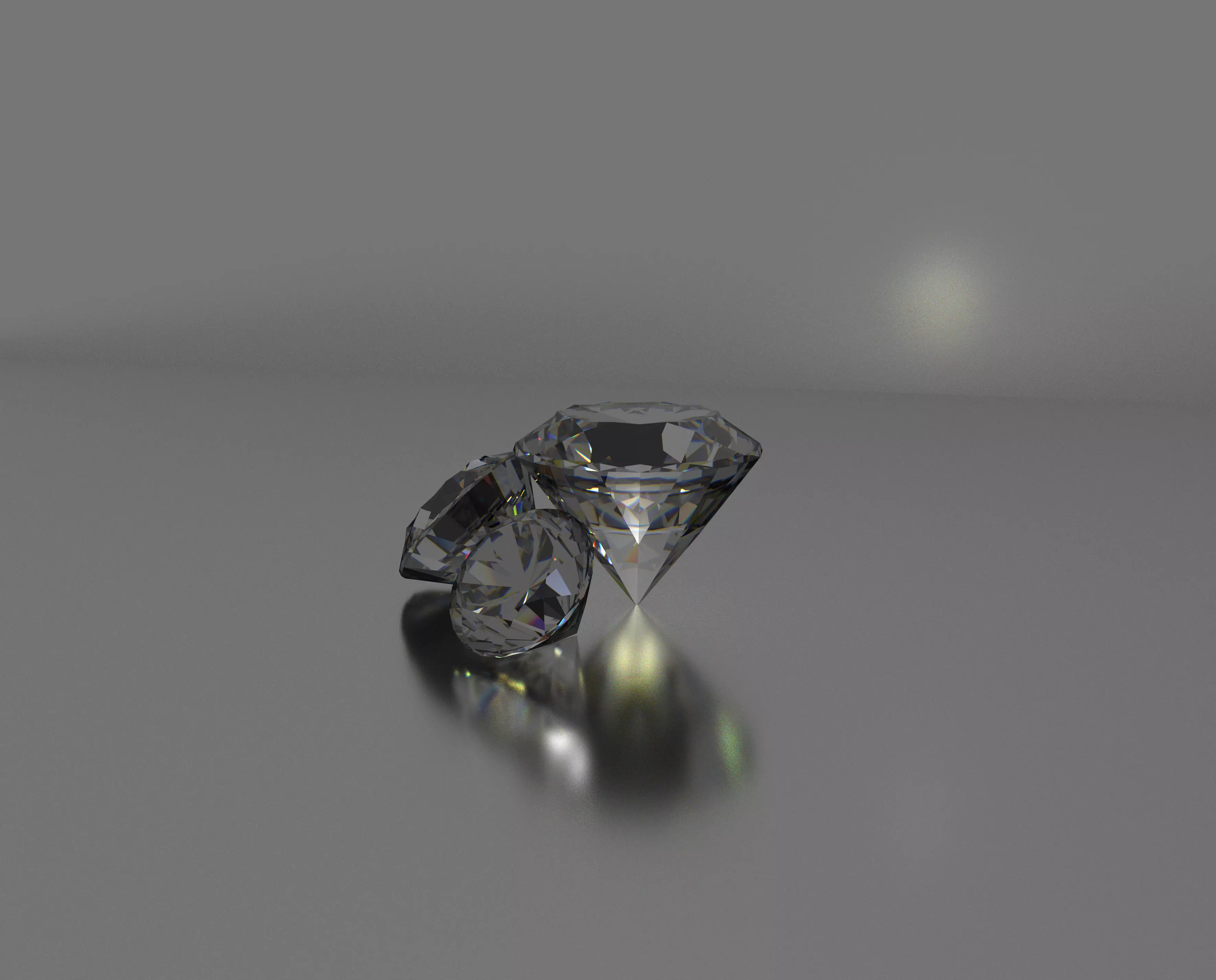 Diamond model two diamonds 3D model_0