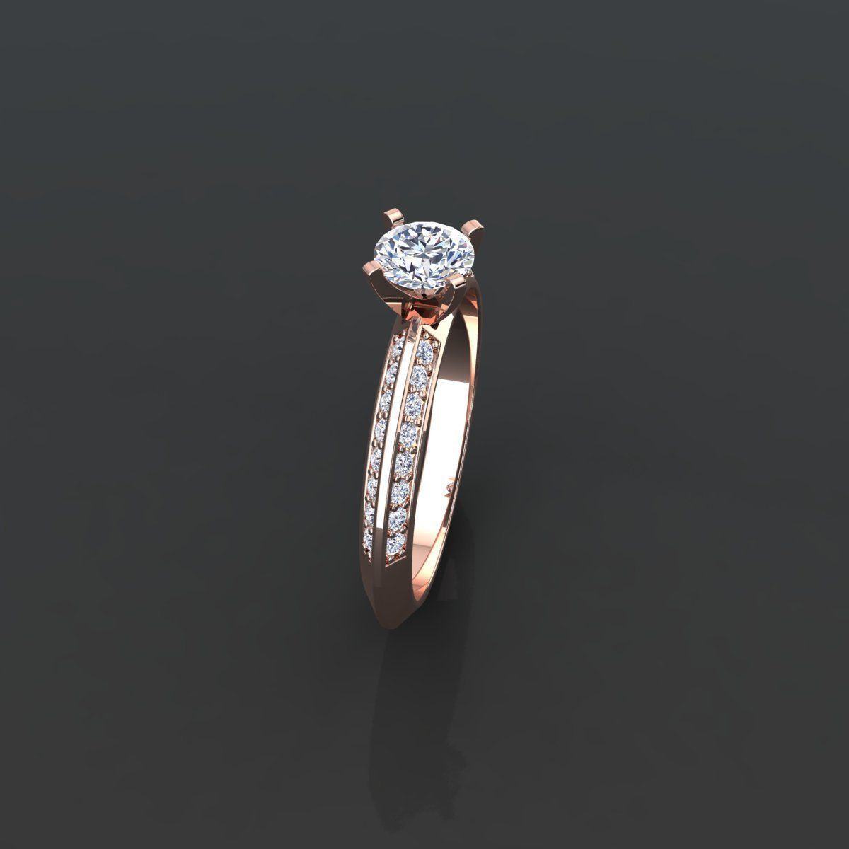 Solitaire Ring 3D print model_6