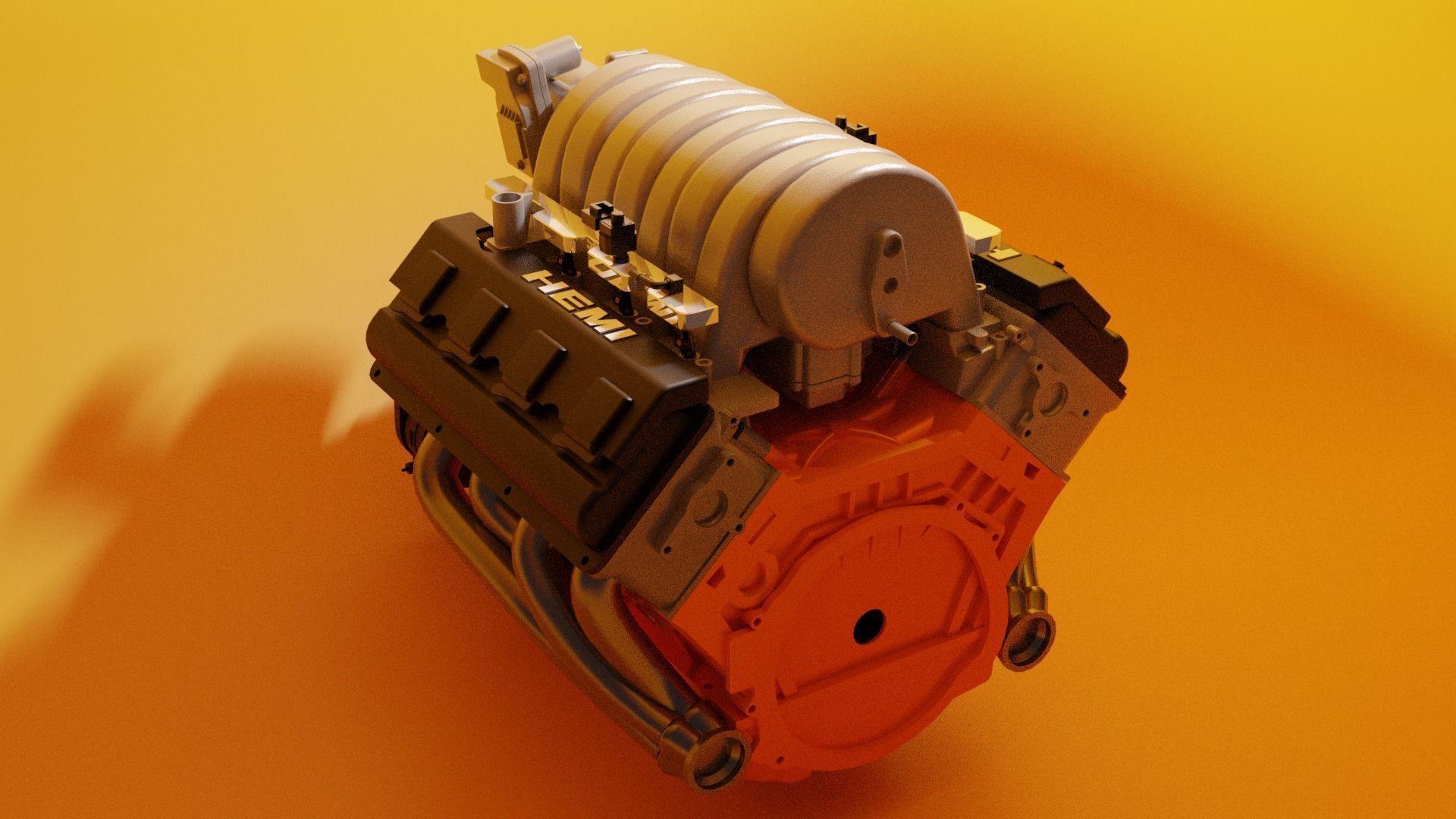 6 1L v8  Low-poly 3D model_1
