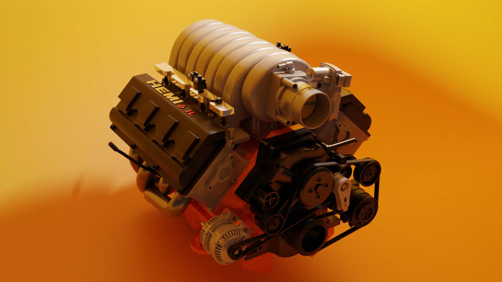 6 1L v8  Low-poly 3D model_0