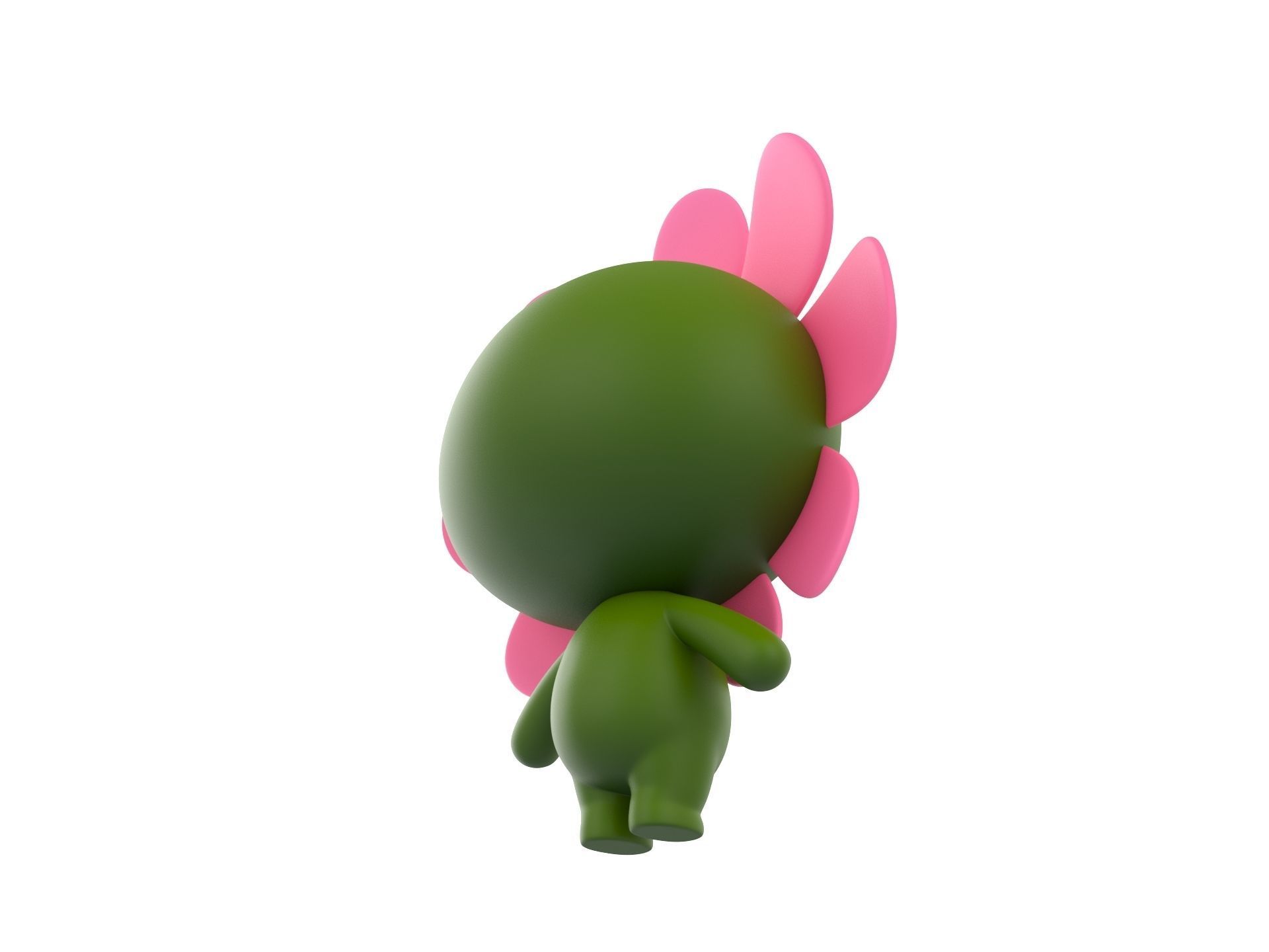 Character071 Flower Mascot 3D model_4