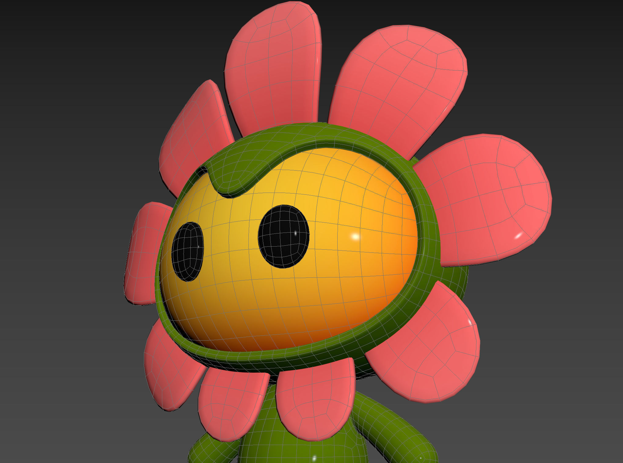 Character071 Flower Mascot 3D model_21