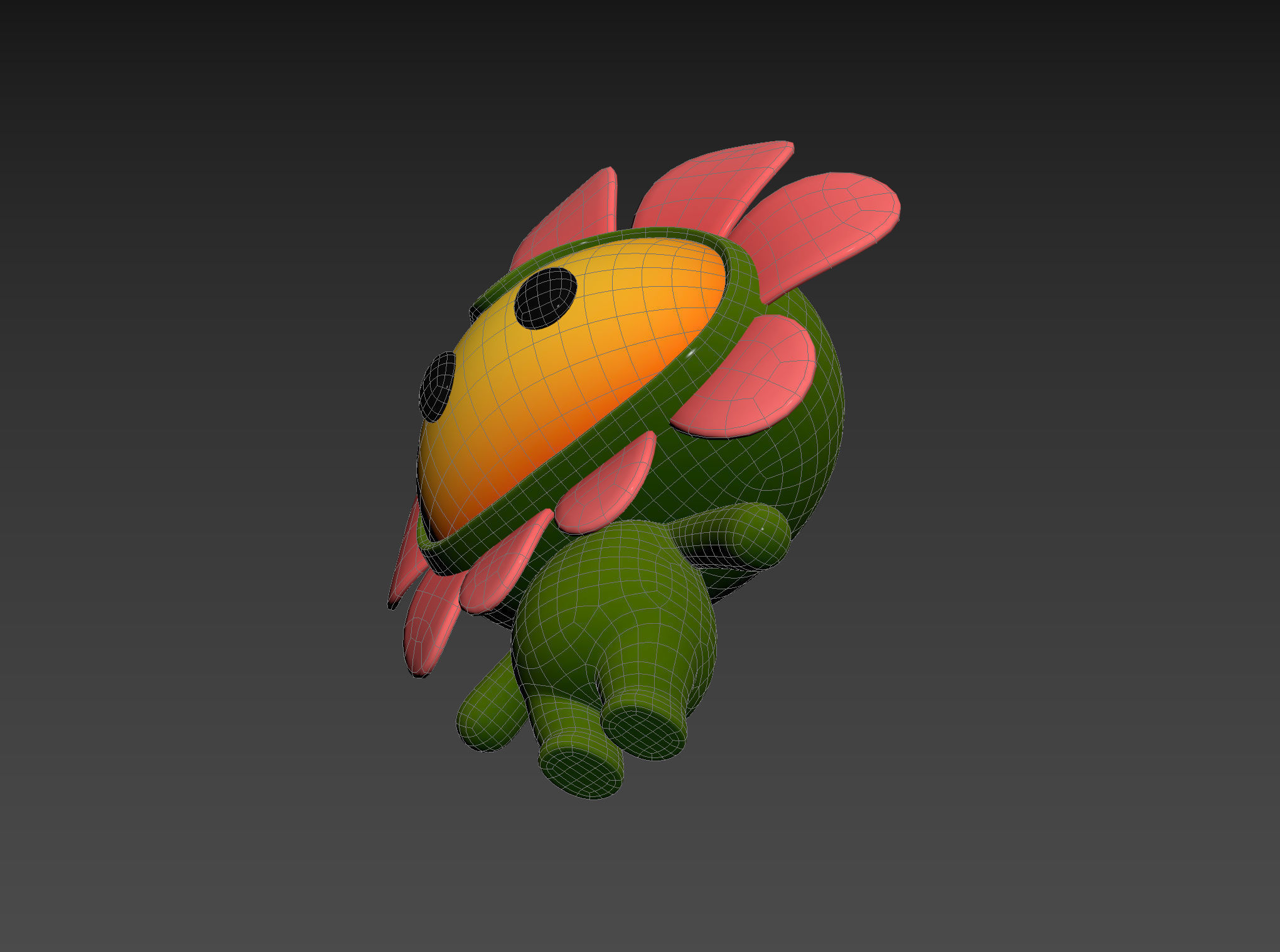 Character071 Flower Mascot 3D model_22
