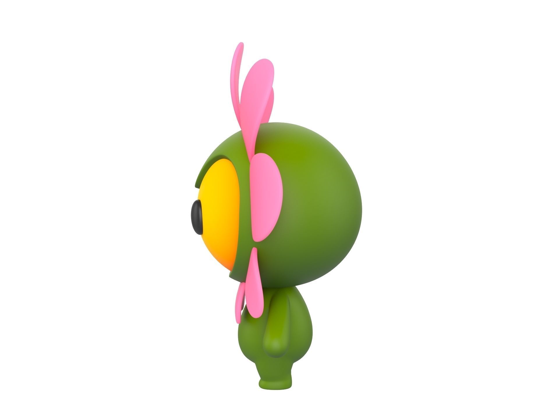 Character071 Flower Mascot 3D model_7