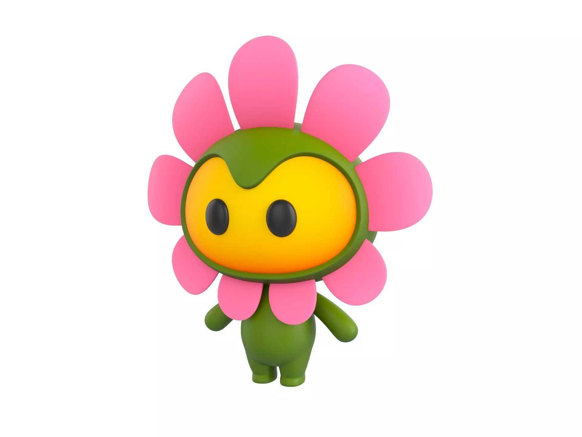 Character071 Flower Mascot 3D model_0