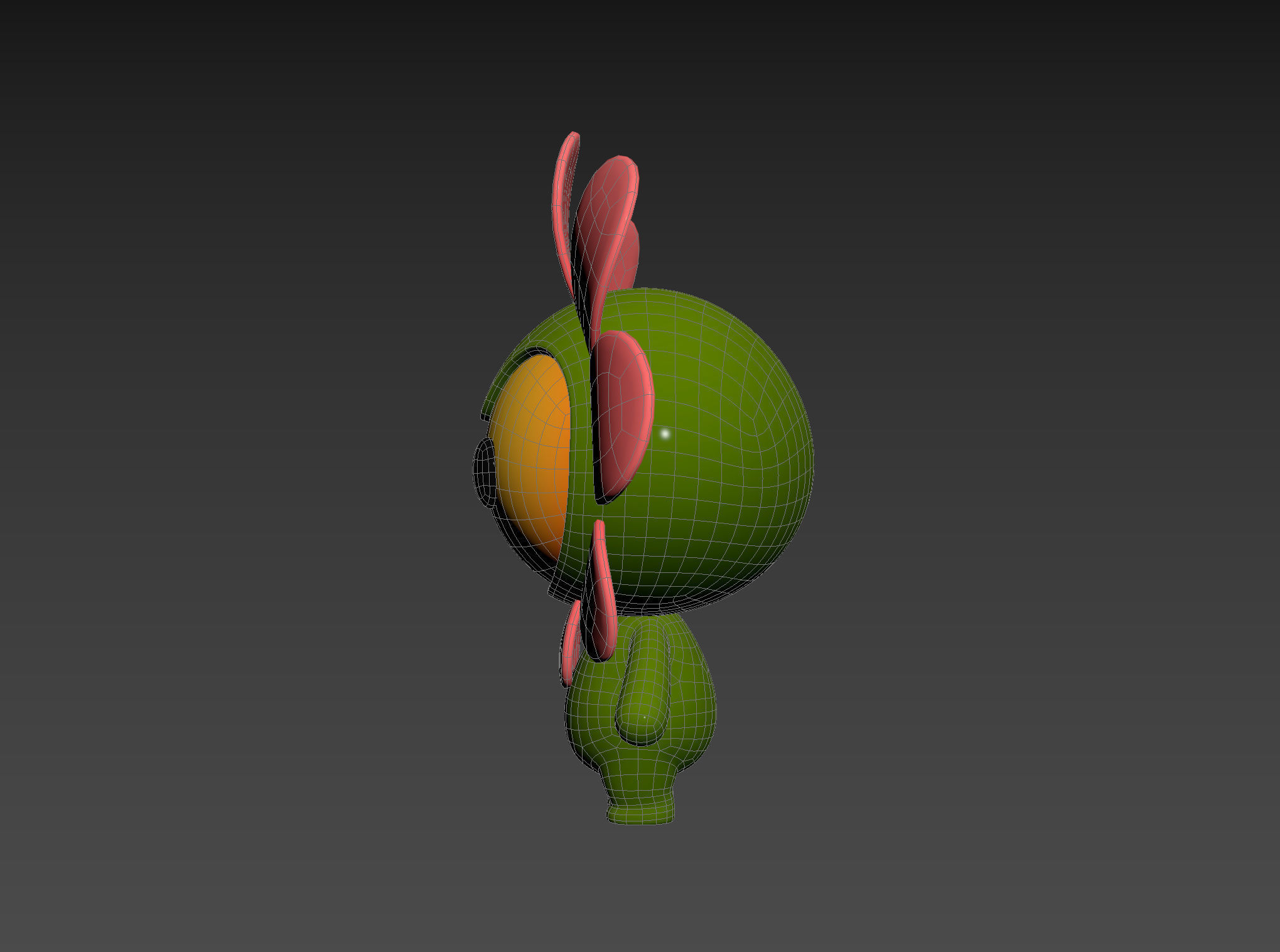 Character071 Flower Mascot 3D model_20