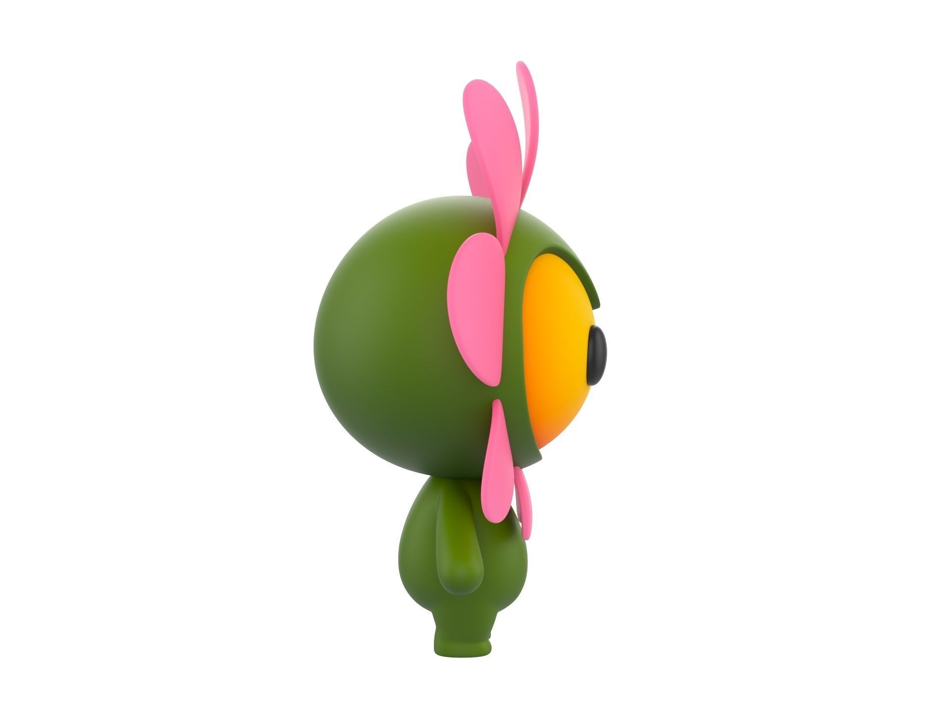 Character071 Flower Mascot 3D model_3