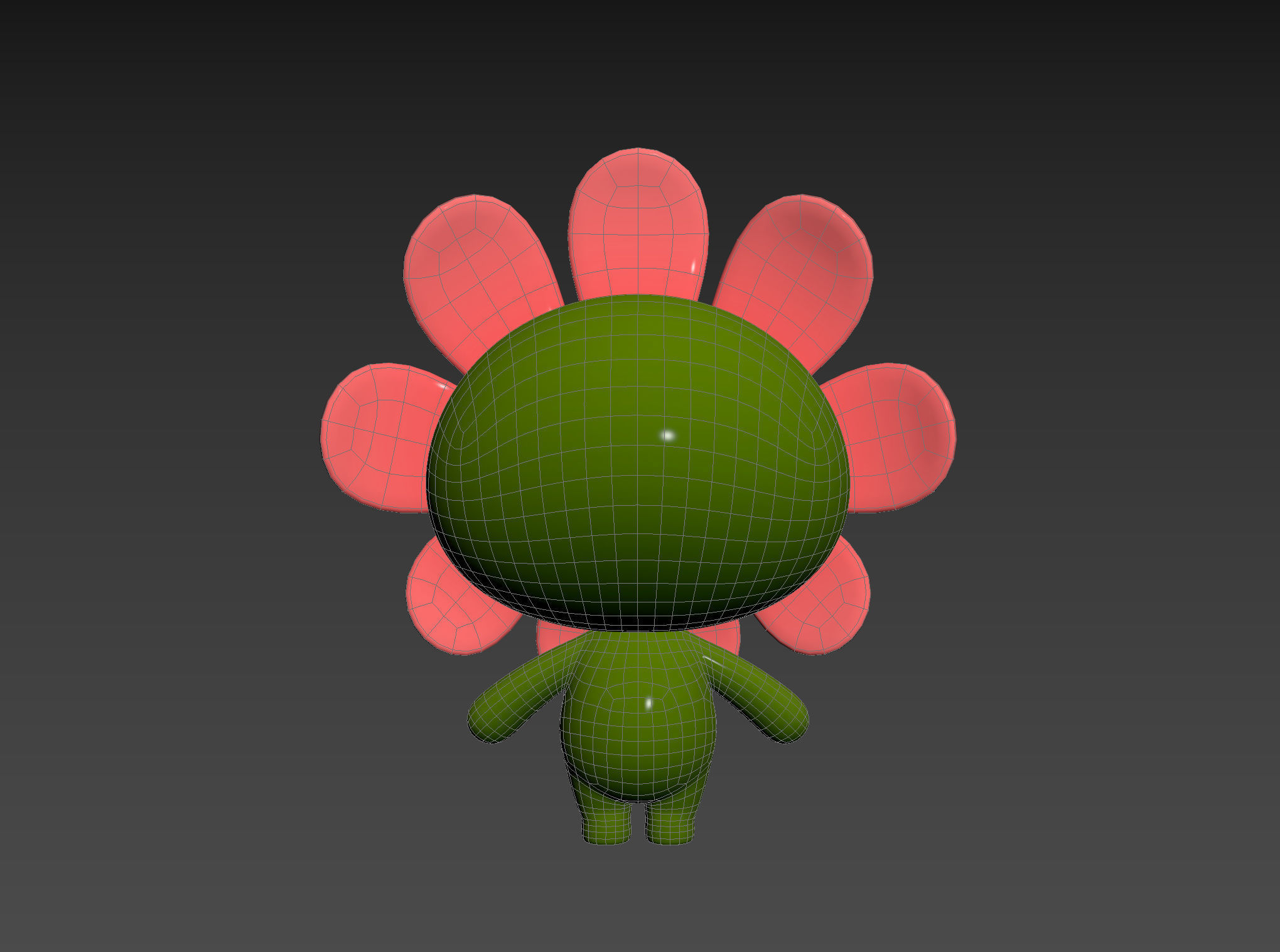Character071 Flower Mascot 3D model_18
