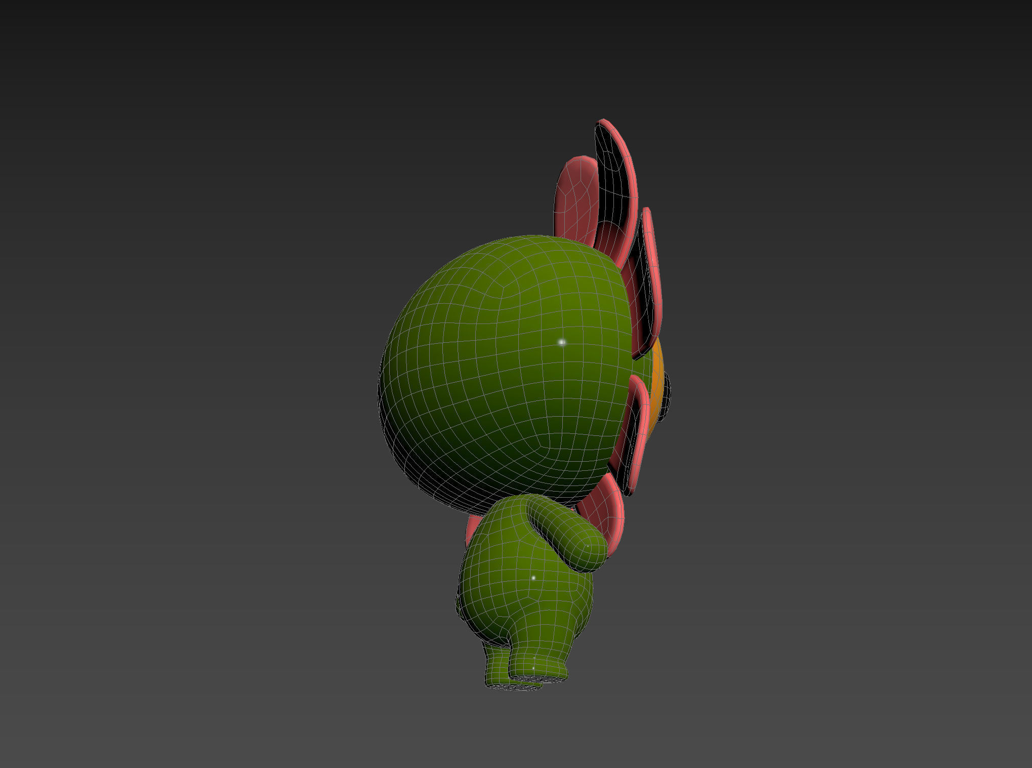 Character071 Flower Mascot 3D model_17
