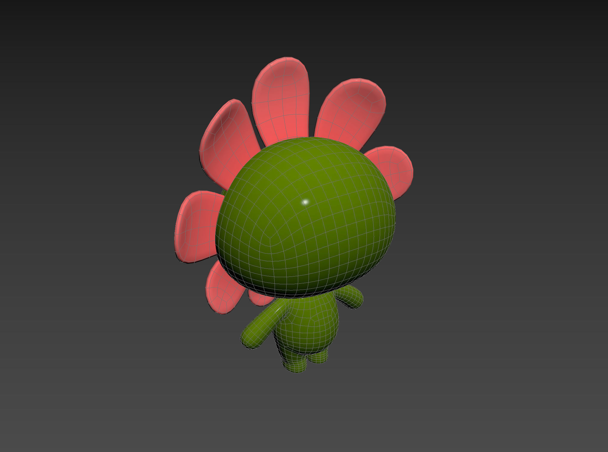 Character071 Flower Mascot 3D model_19