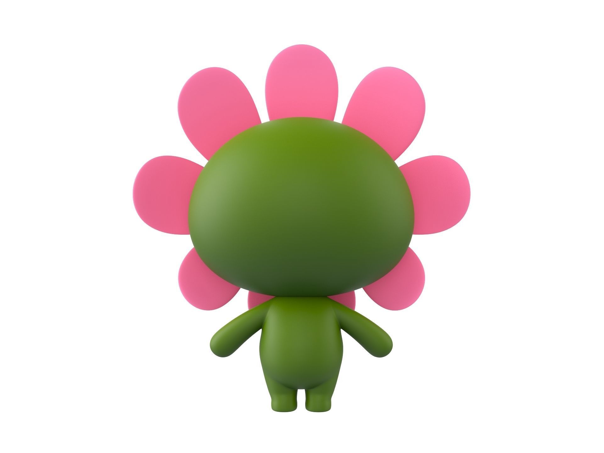 Character071 Flower Mascot 3D model_5