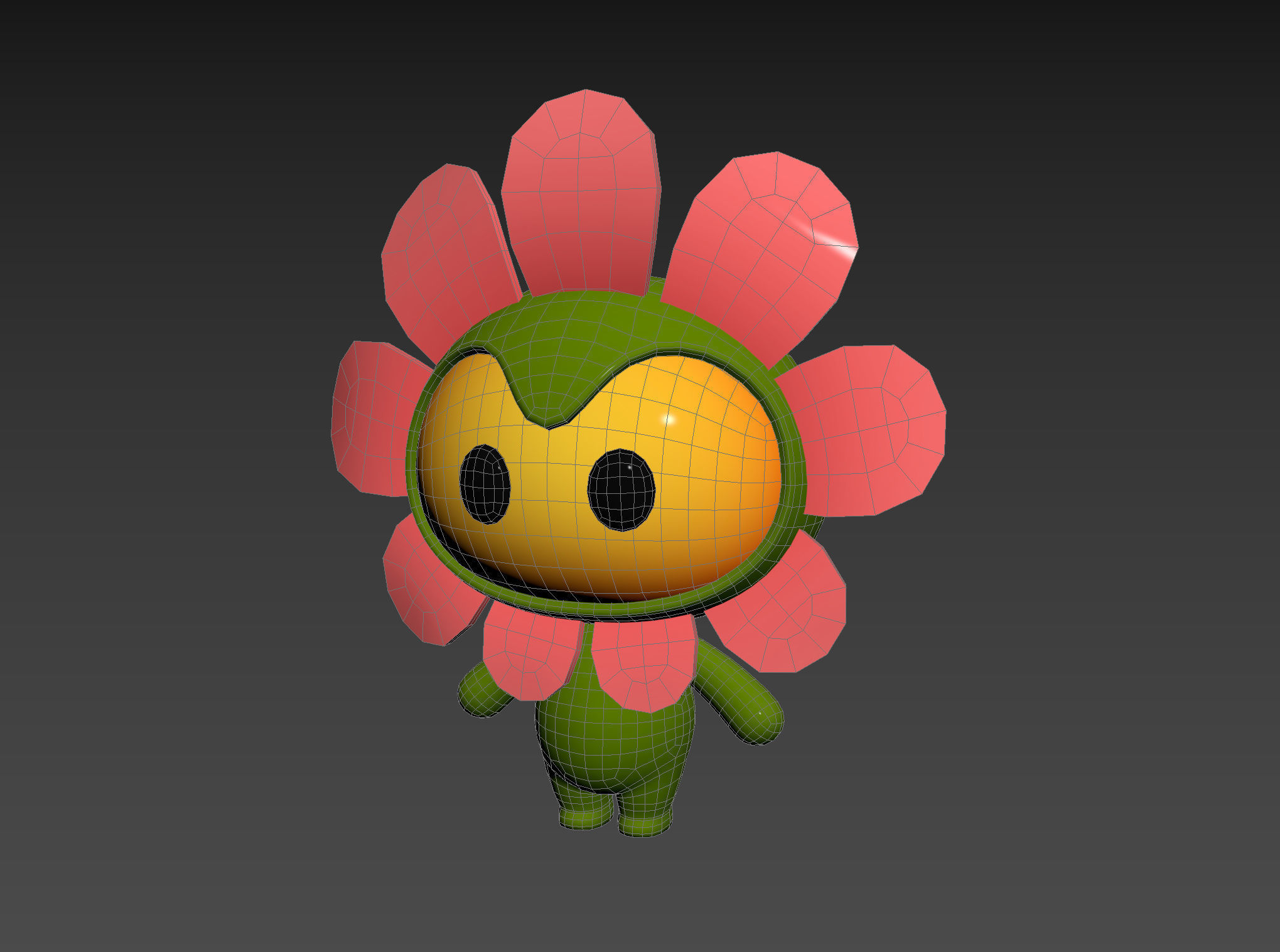 Character071 Flower Mascot 3D model_12