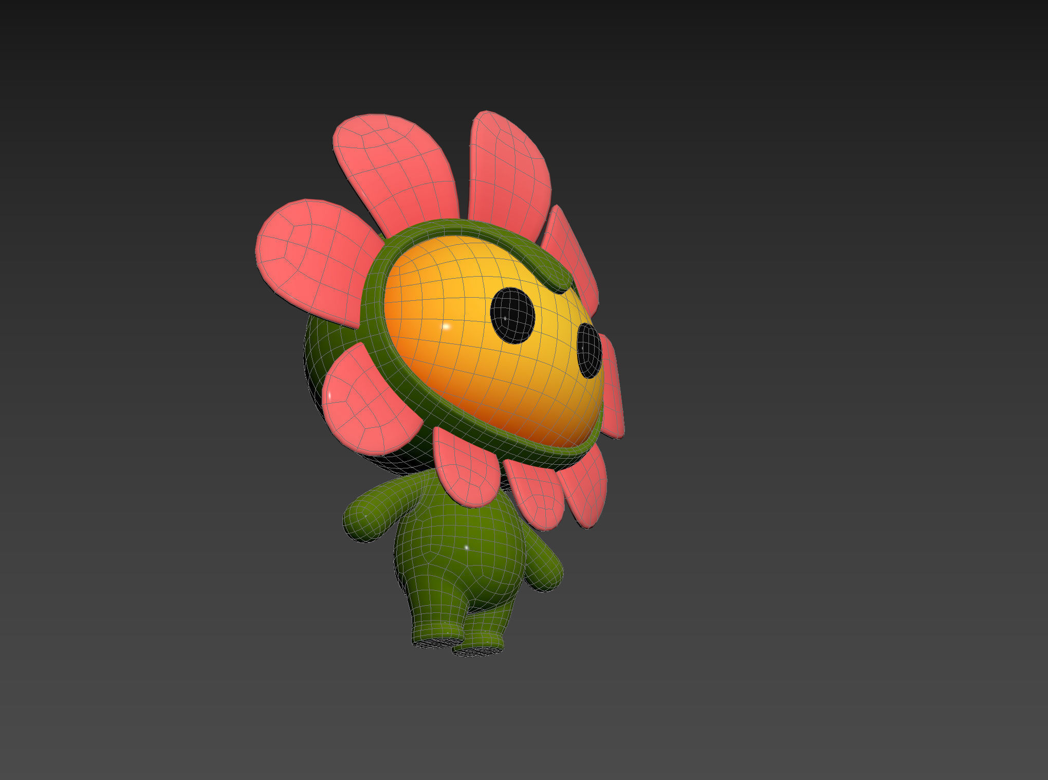 Character071 Flower Mascot 3D model_15