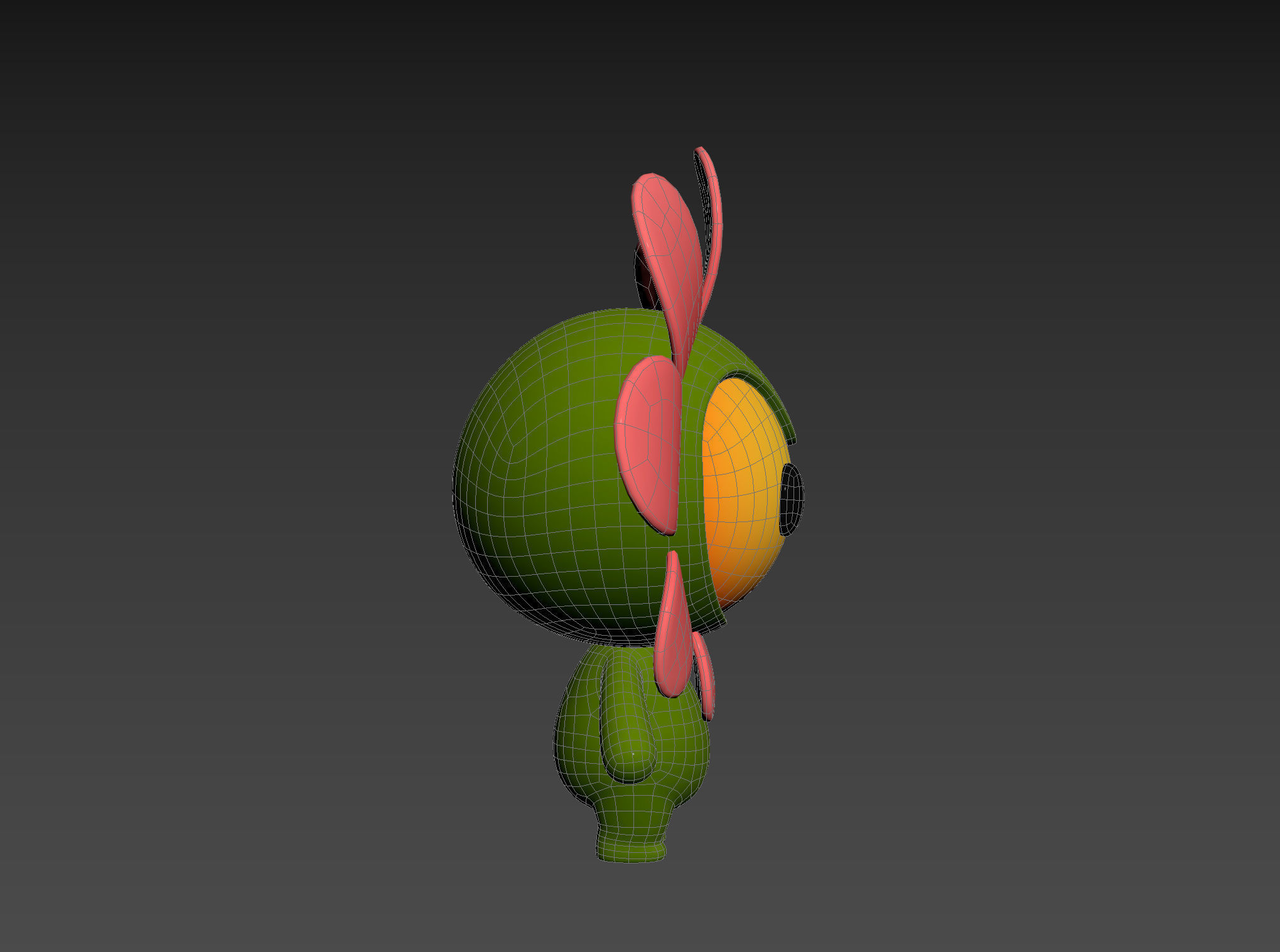 Character071 Flower Mascot 3D model_16