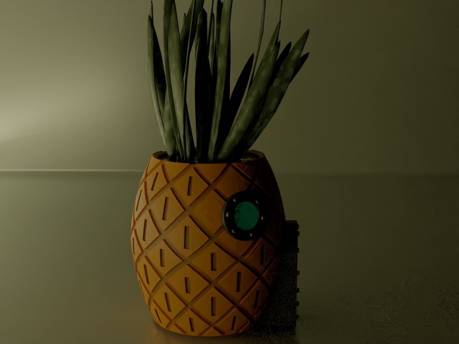 succulent plant pot 21 Spongebob 3D print model_5