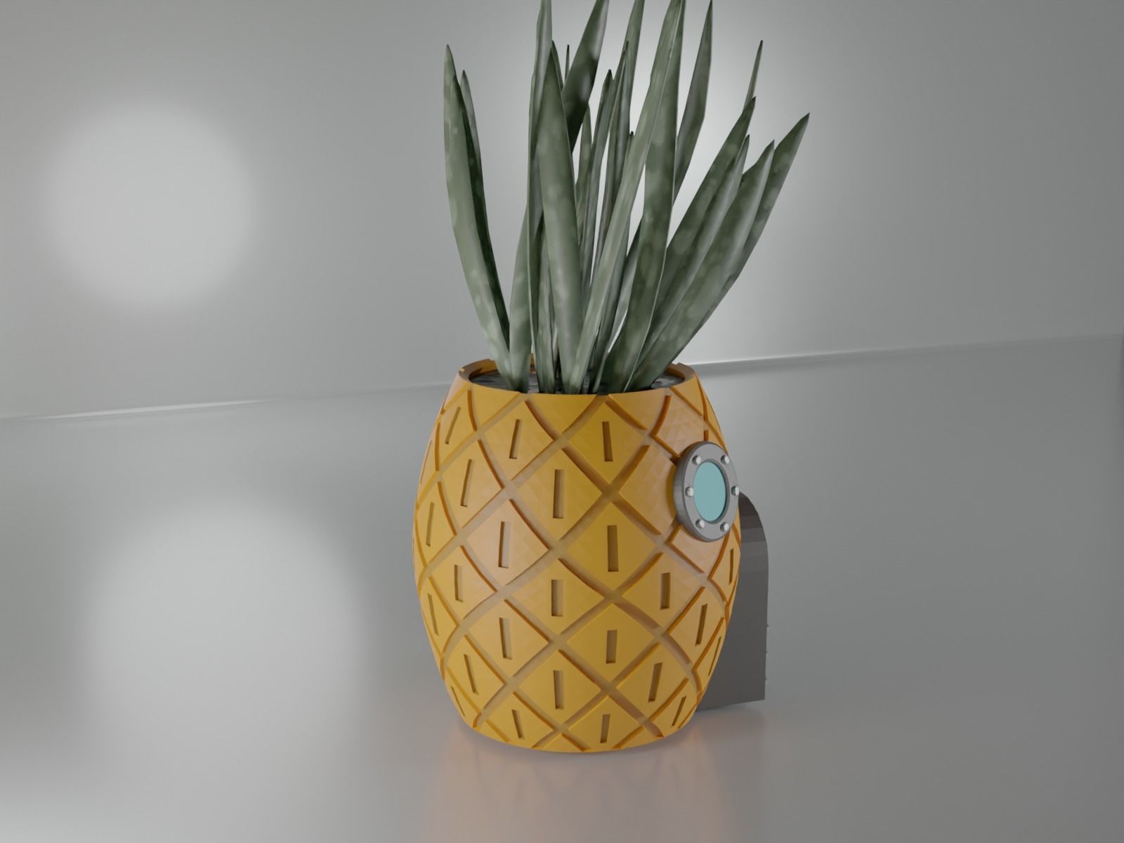 succulent plant pot 21 Spongebob 3D print model_8