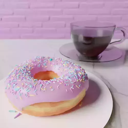 Donut and Tea cup