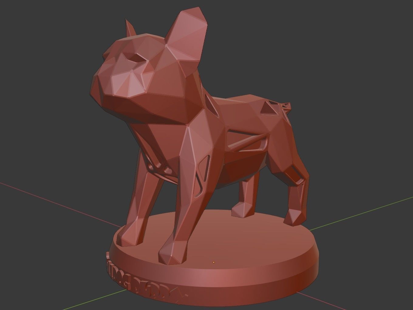 Voronoi Bulldog Puppy 3D print model_12