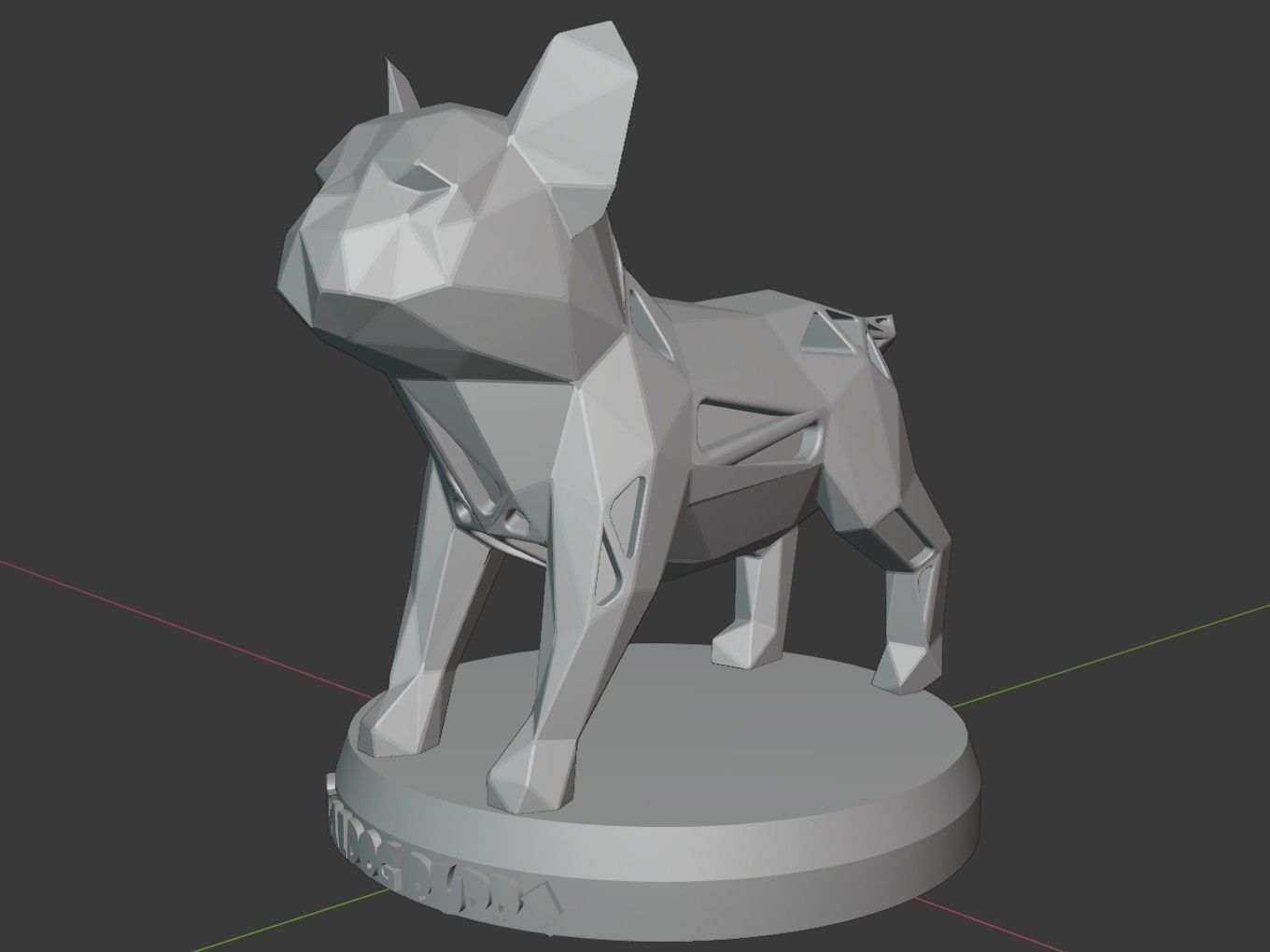 Voronoi Bulldog Puppy 3D print model_9
