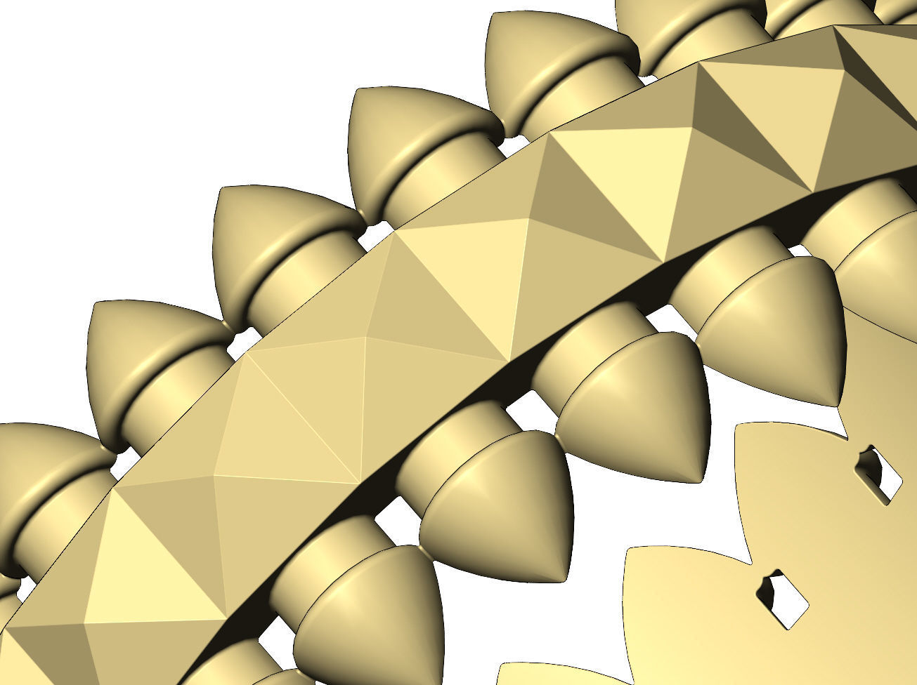 Studs and pyramids motif band size 5to10 3D print model_5