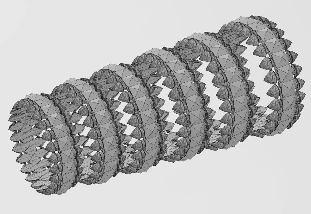 Studs and pyramids motif band size 5to10 3D print model_18