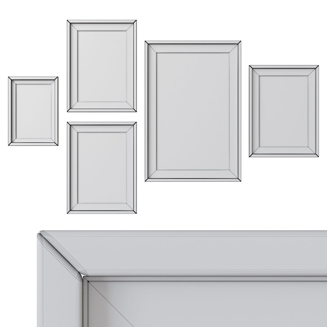 Photo Frames Set  156 3D model_1