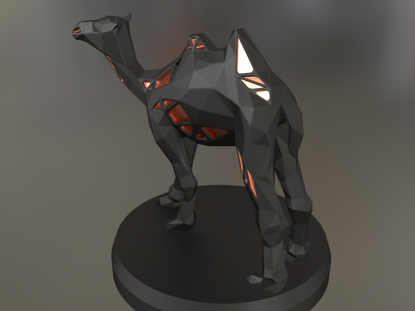 Voronoi Camel 3D print model_2