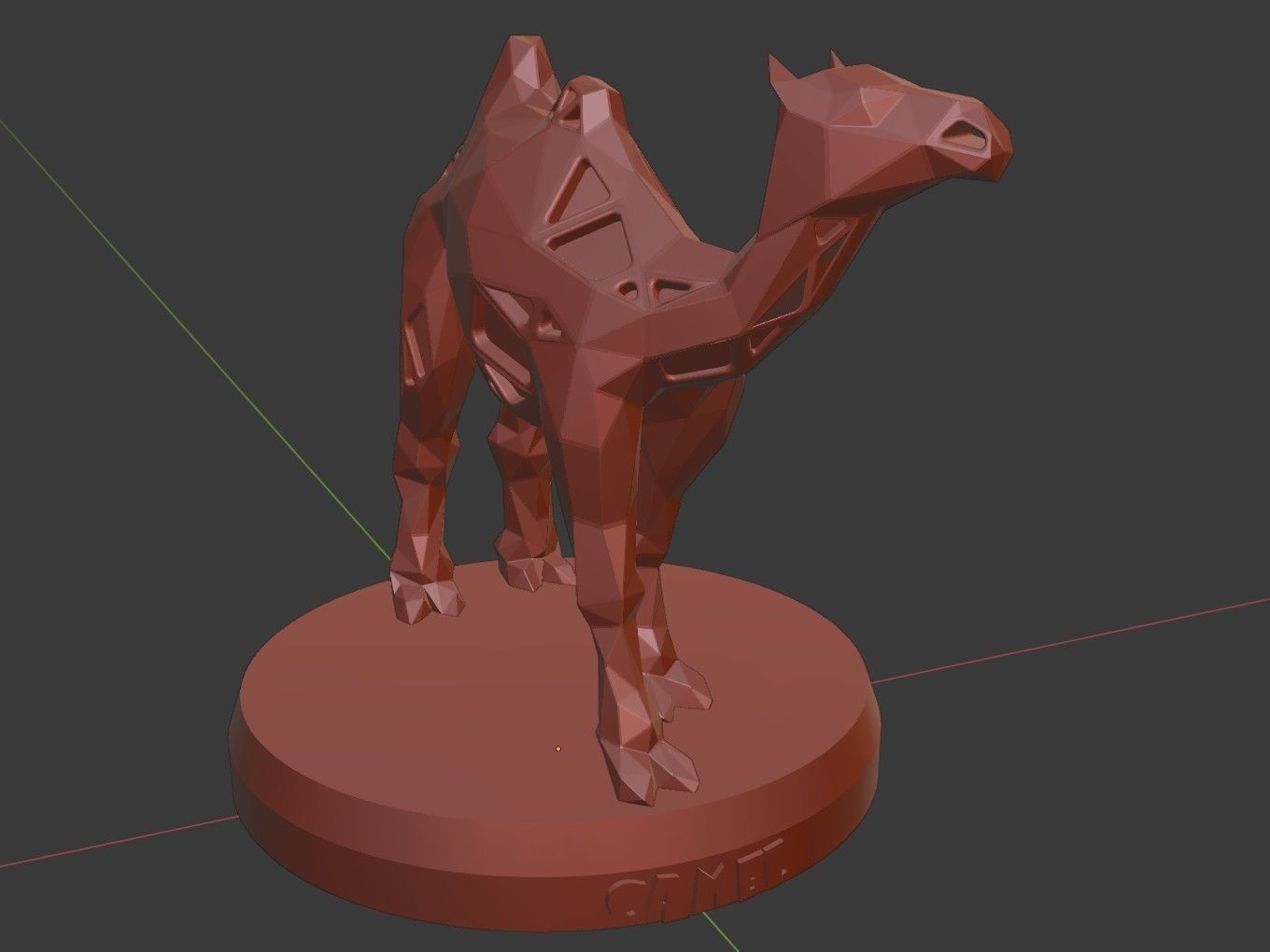 Voronoi Camel 3D print model_9