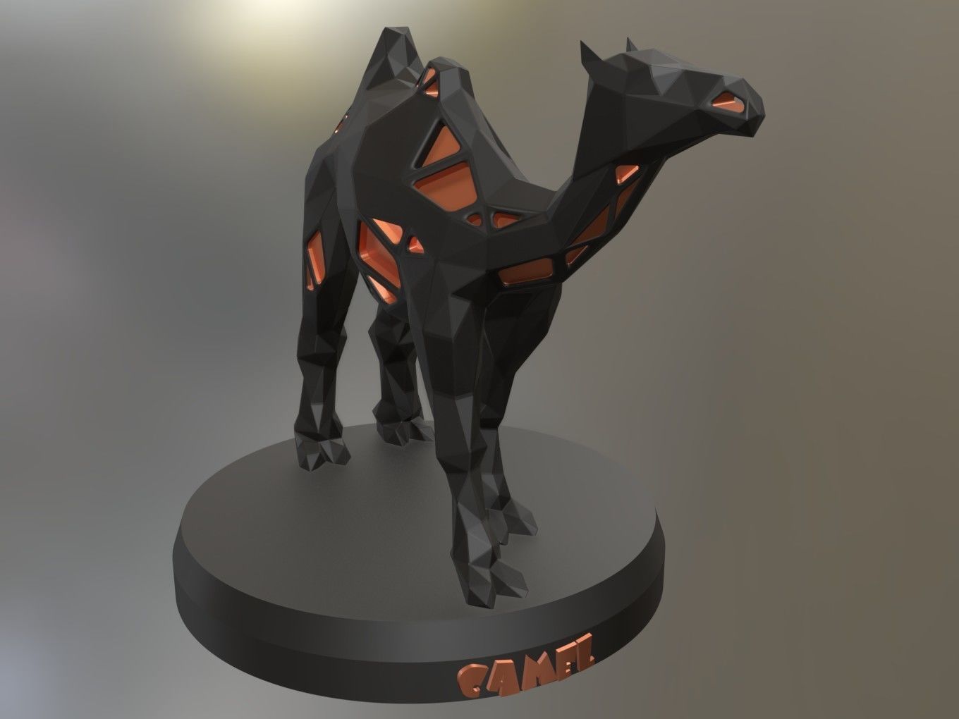 Voronoi Camel 3D print model_6