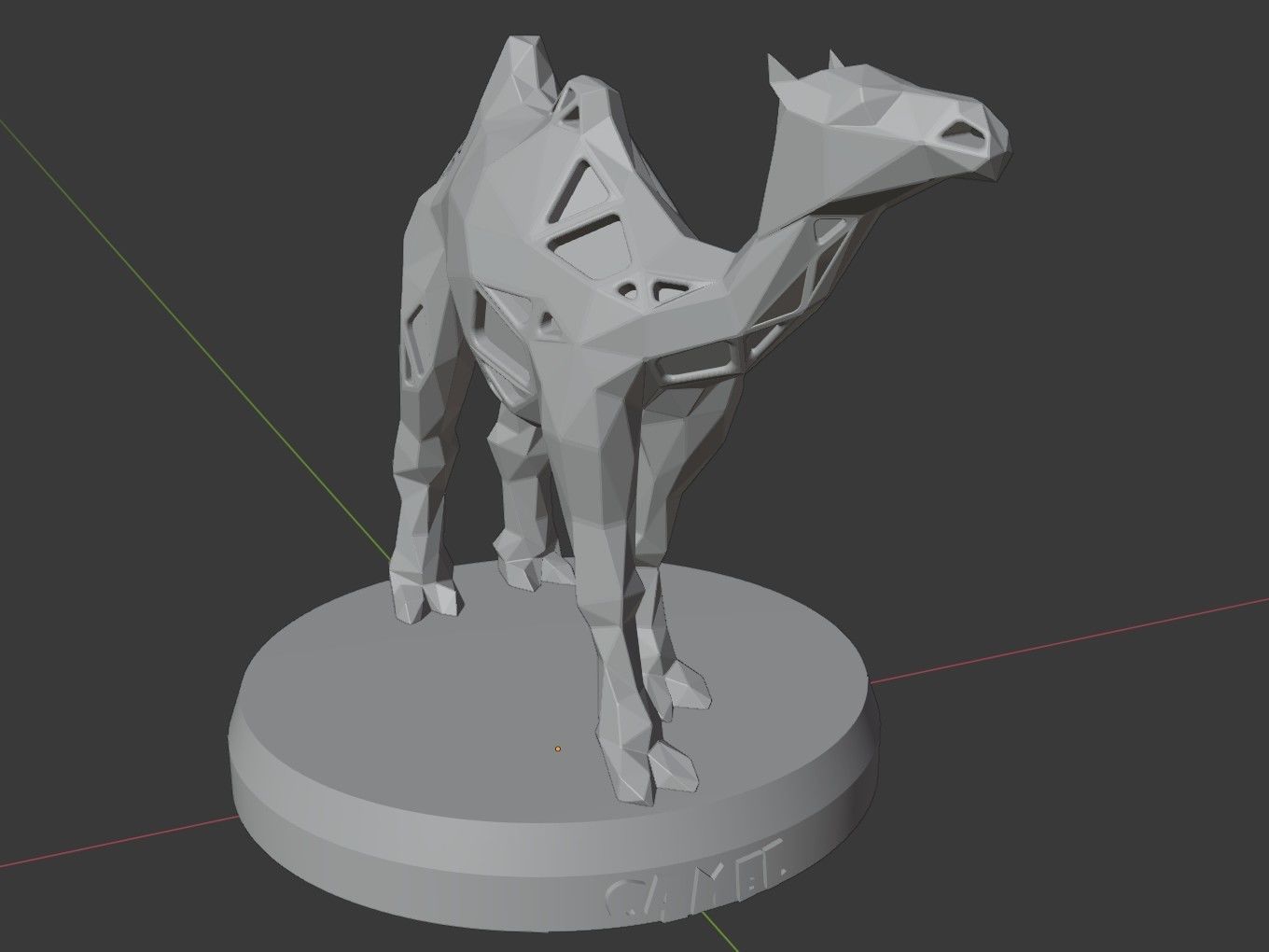 Voronoi Camel 3D print model_7