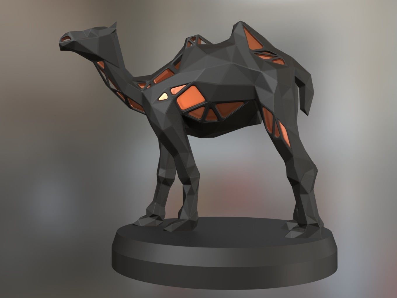 Voronoi Camel 3D print model_1