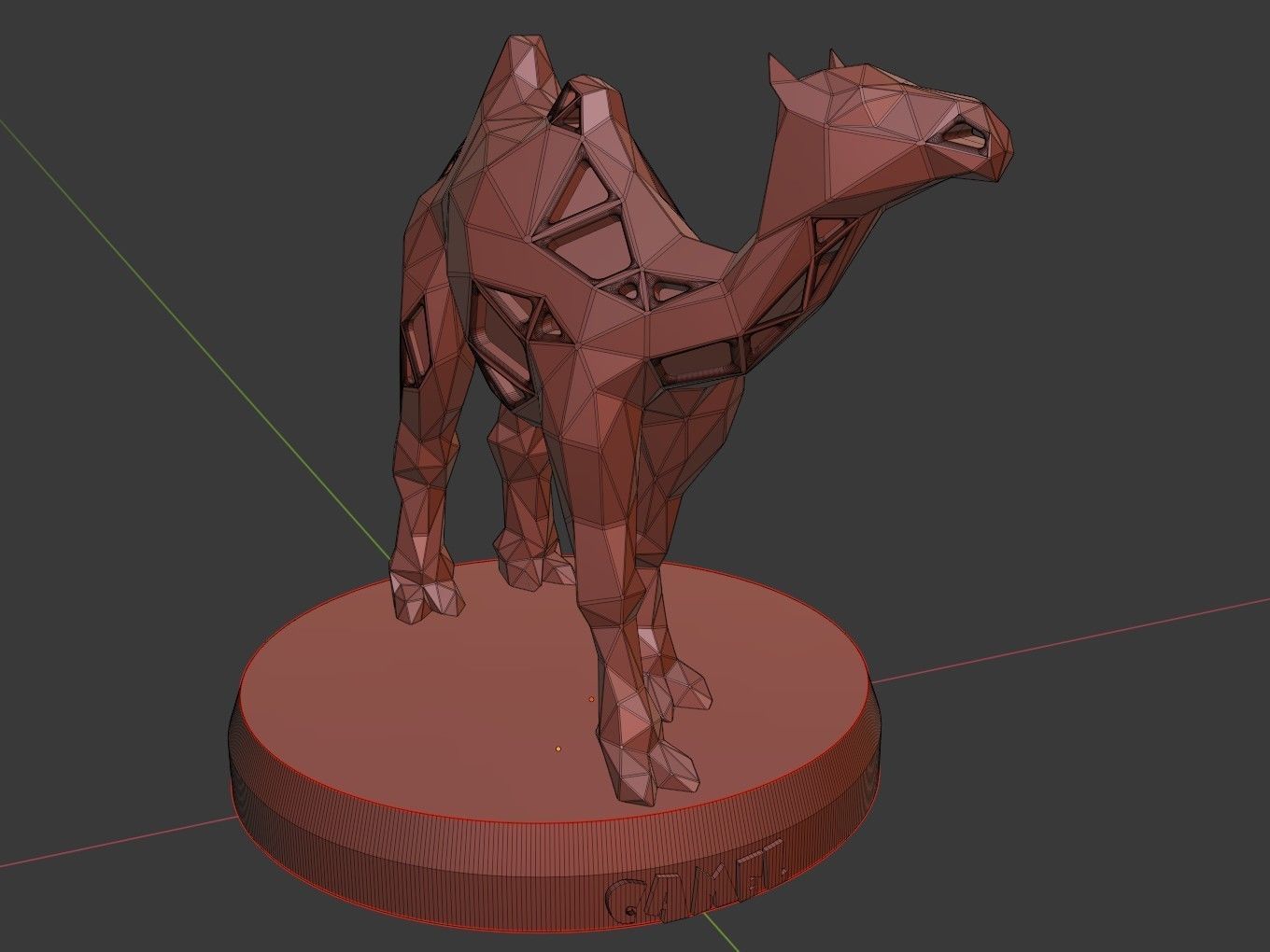 Voronoi Camel 3D print model_10