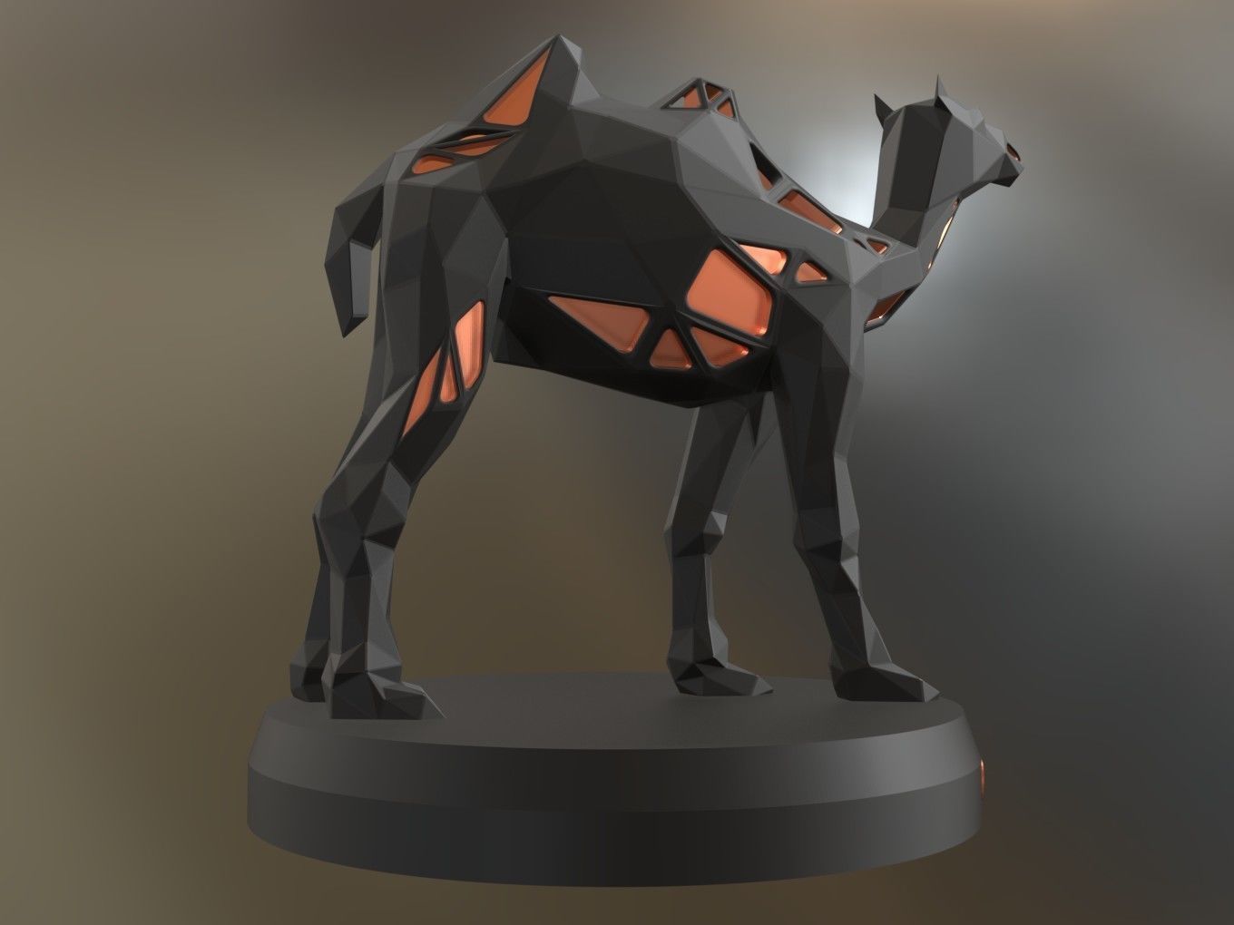 Voronoi Camel 3D print model_4