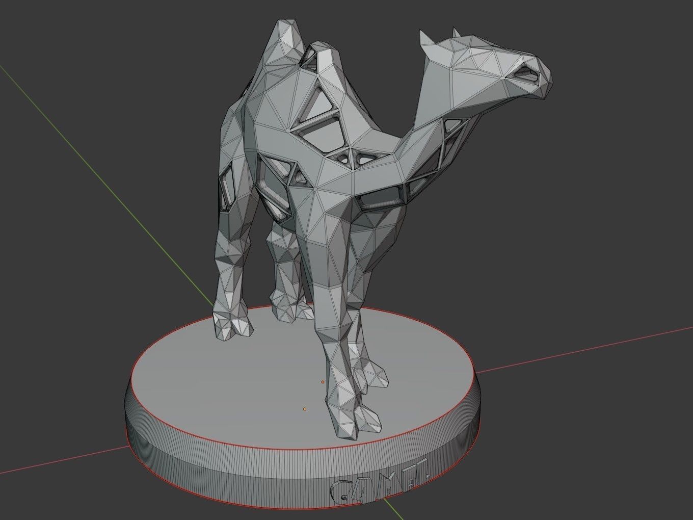 Voronoi Camel 3D print model_8