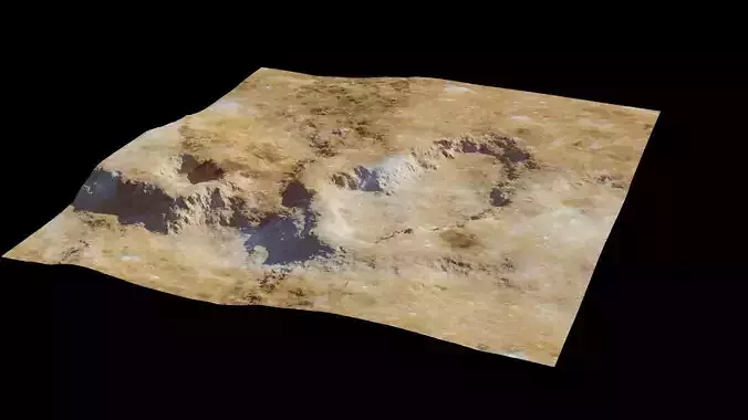 Planet Surface 3D model 2 Lod 3D model