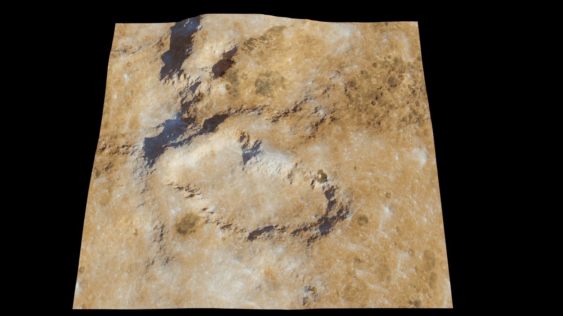 Planet Surface 3D model 2 Lod 3D model_2