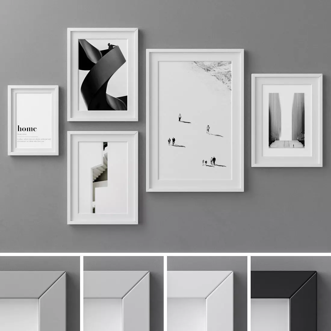 Photo Frames Set  160 3D model_0