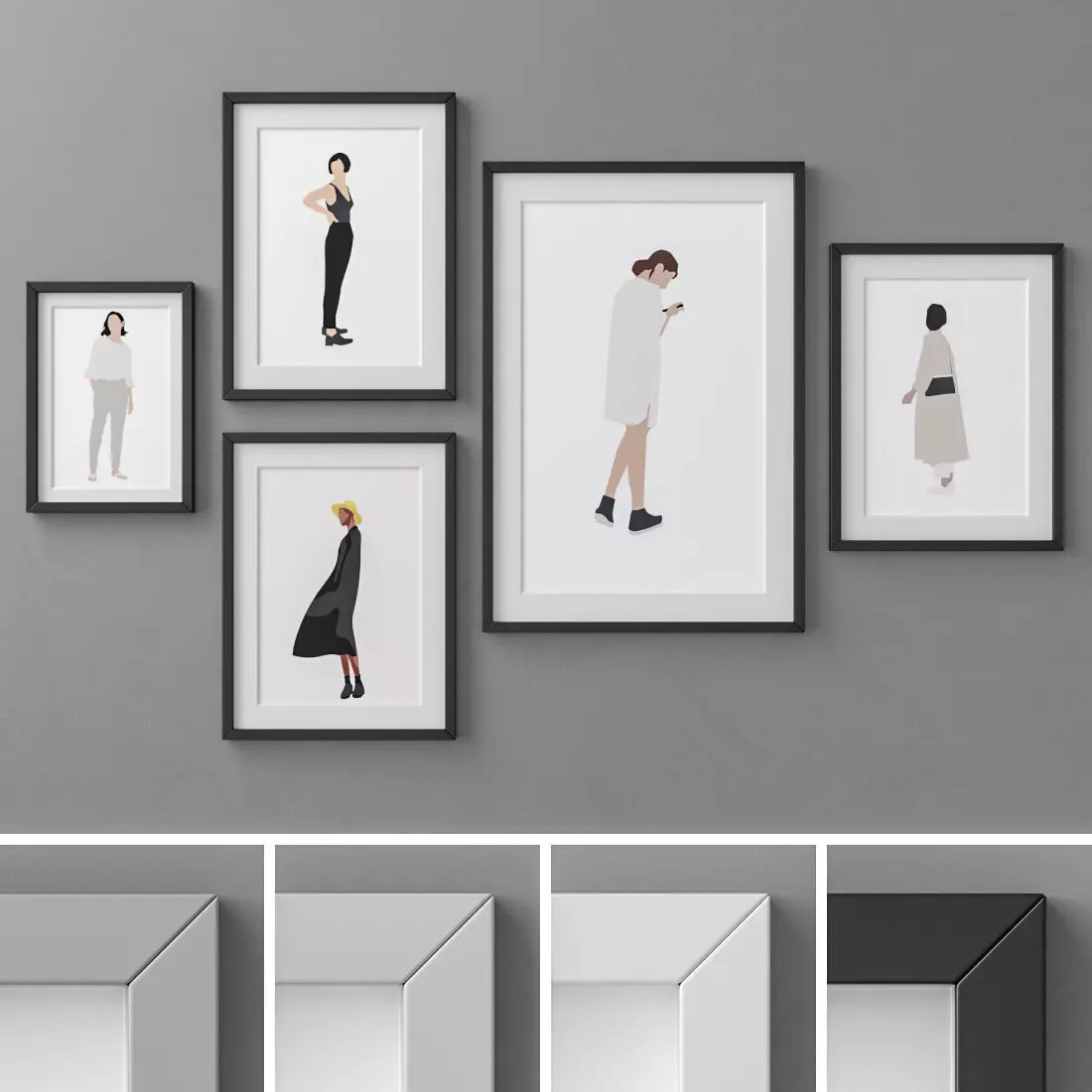 Photo Frames Set  162 3D model_0