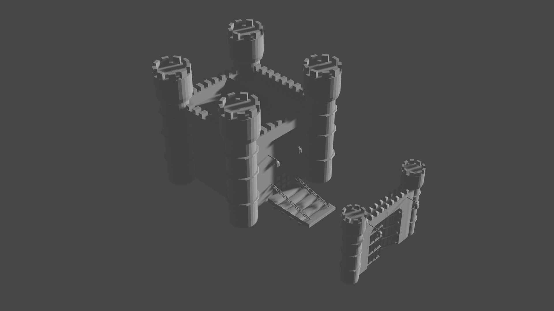 Medieval Castle Free 3D model_5