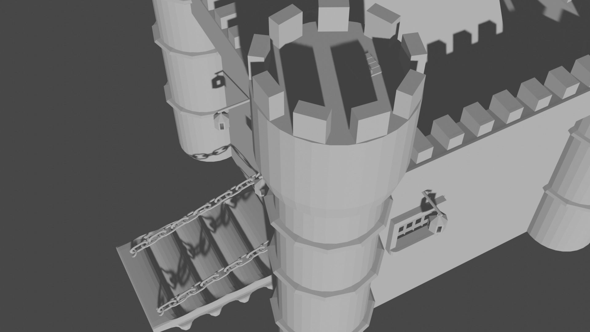 Medieval Castle Free 3D model_8